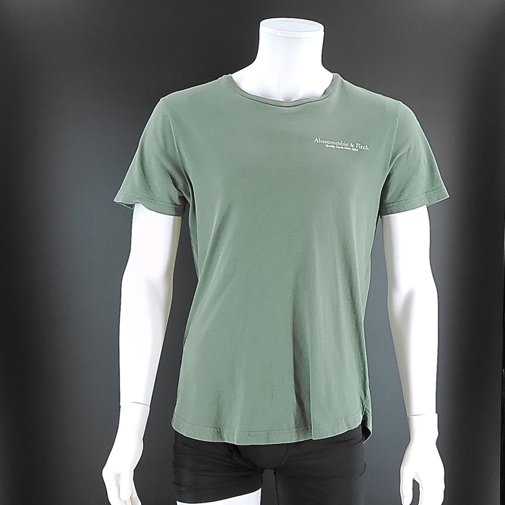 Abercrombie & Fitch Mens Soft A&F Tee Green Global Cities Graphic T-Shirt M
